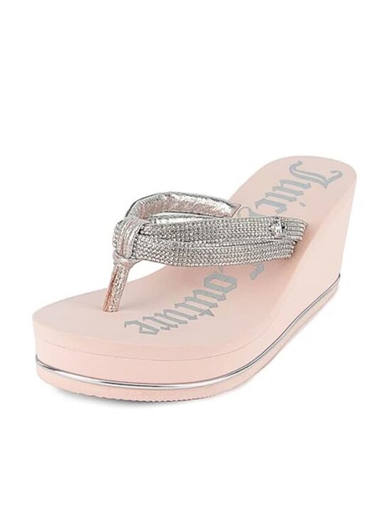 Shoes - Women’s Wedge Platform Flip Flops, Fashion Beach Sandals with Soft Footbed and